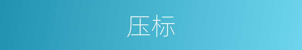 压标的同义词