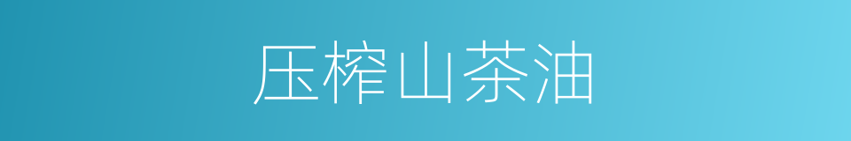 压榨山茶油的同义词