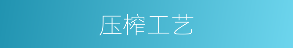 压榨工艺的同义词