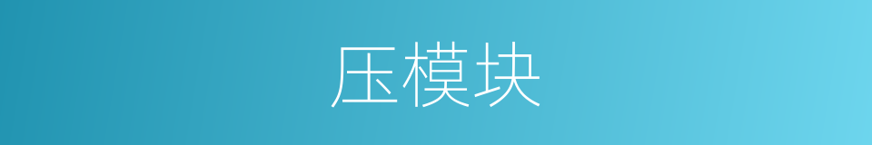 压模块的同义词