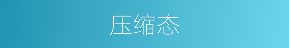 压缩态的同义词