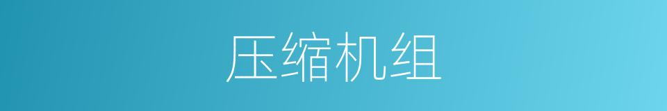 压缩机组的同义词