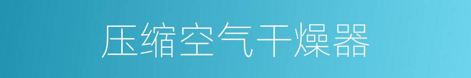 压缩空气干燥器的同义词