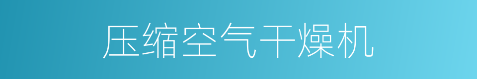 压缩空气干燥机的同义词