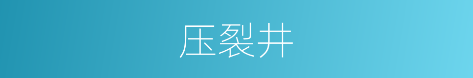 压裂井的同义词