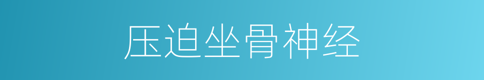 压迫坐骨神经的同义词