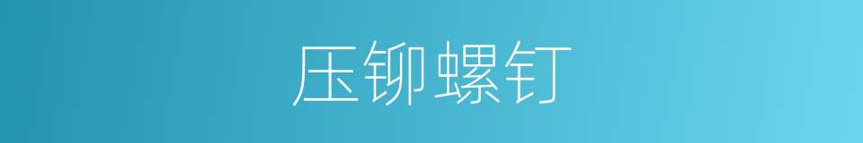 压铆螺钉的同义词