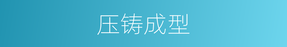 压铸成型的同义词