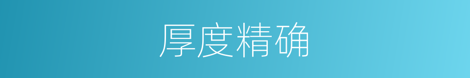 厚度精确的同义词