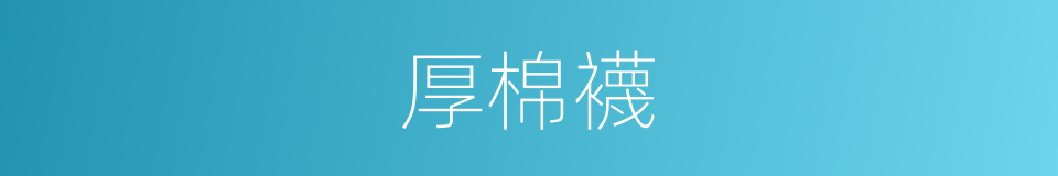 厚棉襪的同義詞