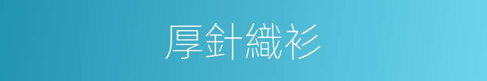 厚針織衫的同義詞