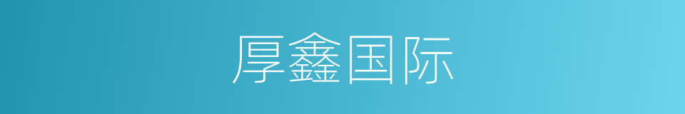 厚鑫国际的同义词