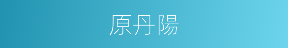 原丹陽的同義詞