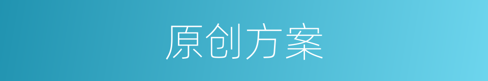 原创方案的同义词