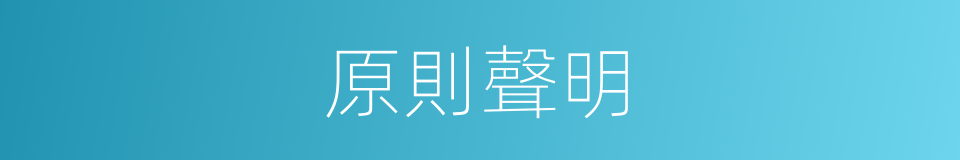 原則聲明的同義詞