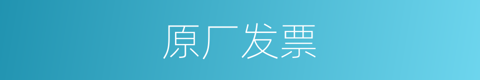 原厂发票的同义词