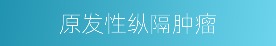 原发性纵隔肿瘤的同义词
