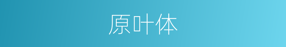 原叶体的同义词