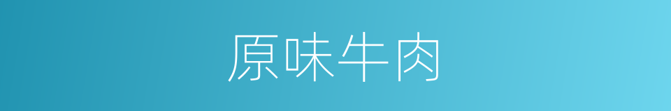 原味牛肉的同义词