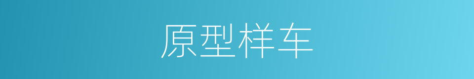 原型样车的同义词