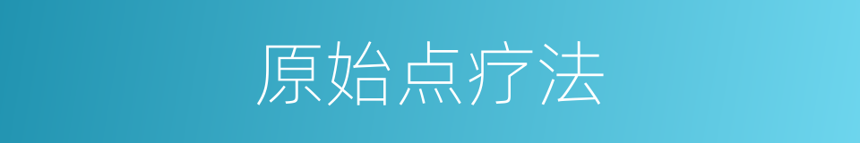 原始点疗法的同义词
