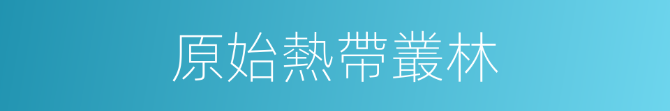 原始熱帶叢林的同義詞