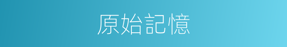 原始記憶的同義詞