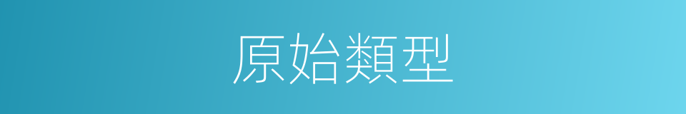 原始類型的同義詞