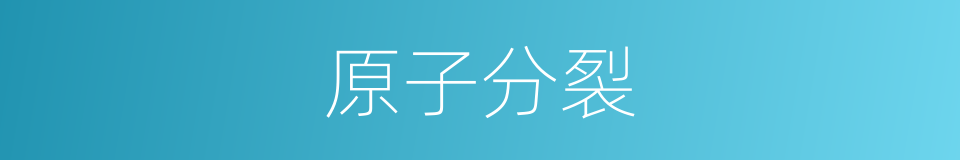 原子分裂的同义词