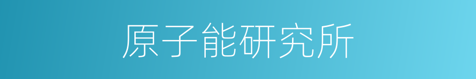 原子能研究所的同义词