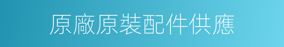 原廠原裝配件供應的同義詞