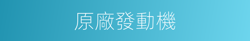 原廠發動機的同義詞