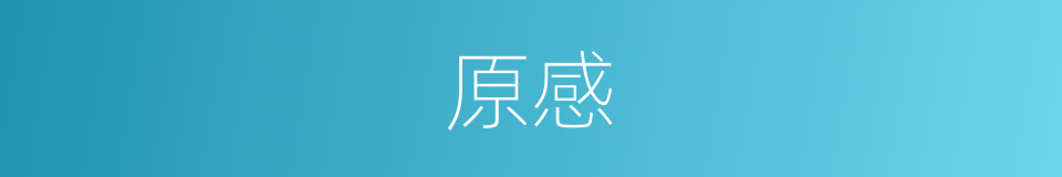 原感的意思