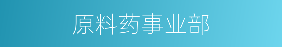 原料药事业部的同义词
