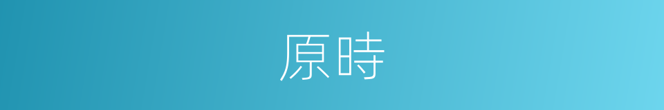 原時的同義詞