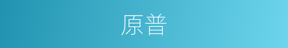 原普的同义词