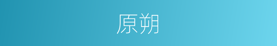 原朔的同义词