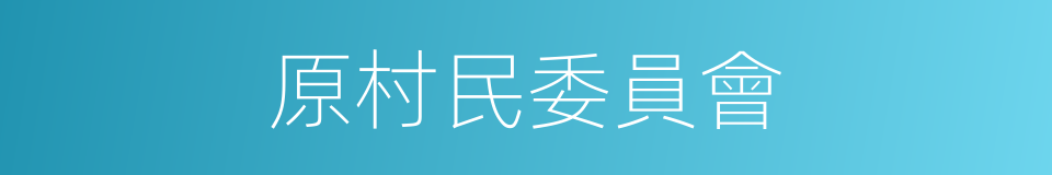 原村民委員會的同義詞
