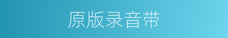 原版录音带的同义词