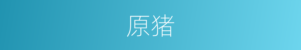 原猪的同义词
