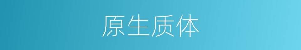 原生质体的意思