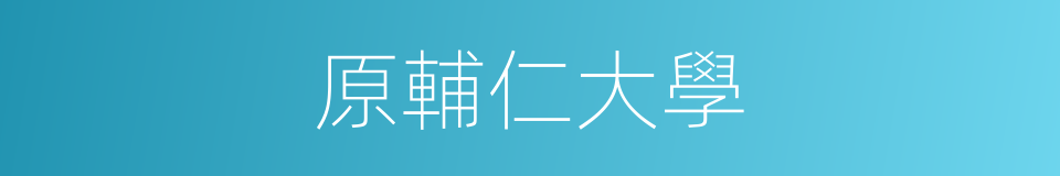 原輔仁大學的同義詞