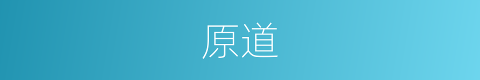 原道的同义词