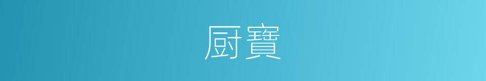 厨寶的同義詞