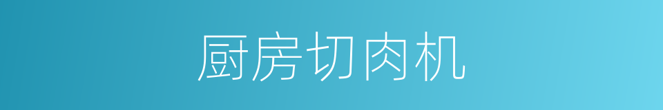 厨房切肉机的同义词