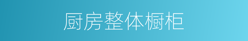 厨房整体橱柜的同义词