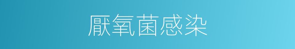 厭氧菌感染的同義詞