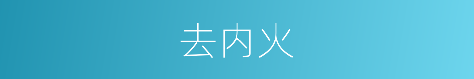 去内火的同义词