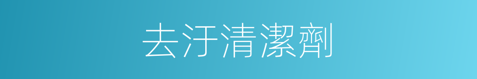 去汙清潔劑的同義詞