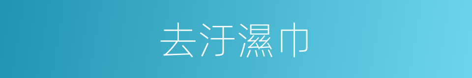 去汙濕巾的同義詞